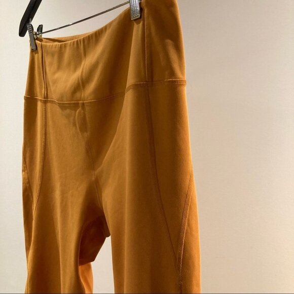 GIRLFRIEND COLLECTIVE Sz XXL Honey High Rise Leggings 7/8 Inside Back  Pocket - Picture 4 of 9